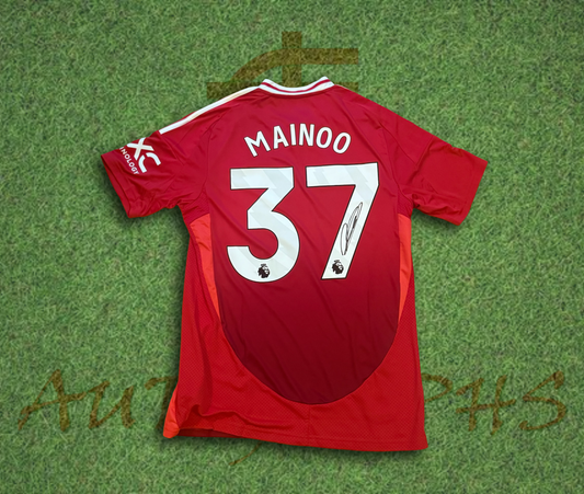 Kobbie Mainoo Signed Manchester United Football Club 2024/25 Home Shirt 2