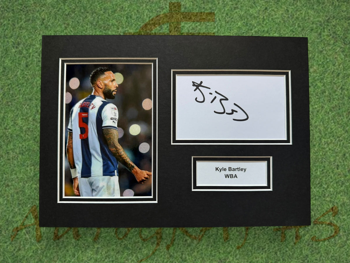 Kyle Bartley WBA Signed Presentation Mount Display-ZCL Autographs