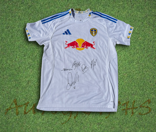 Leeds United Signed 2025/26 Home Shirt