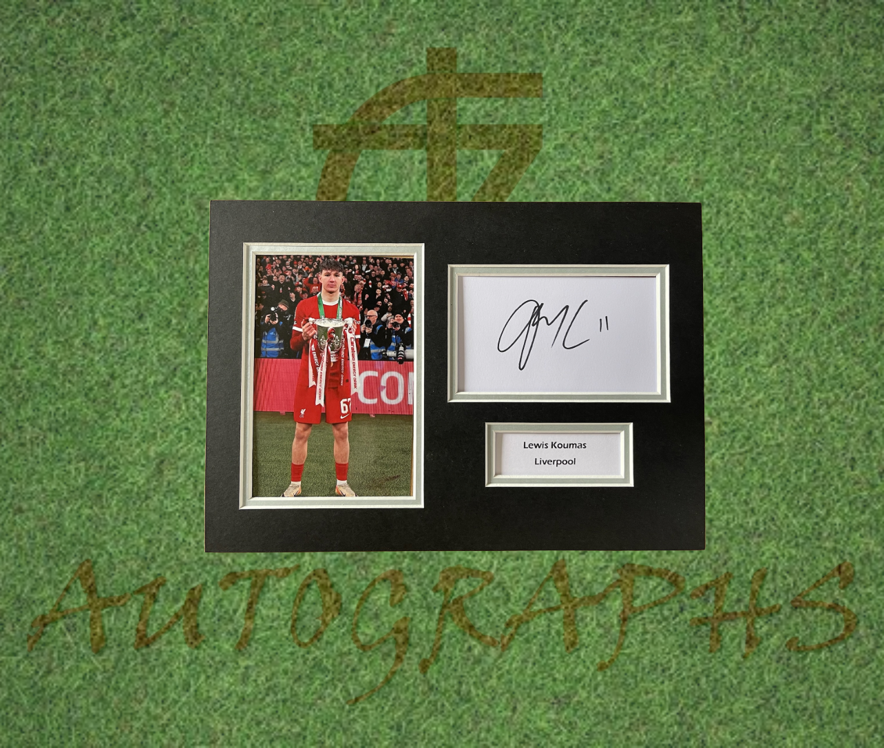 Lewis Koumas Liverpool Football Club Signed Presentation Mount Display-Signed Presentation Display-ZCL Autographs-ZCL Autographs
