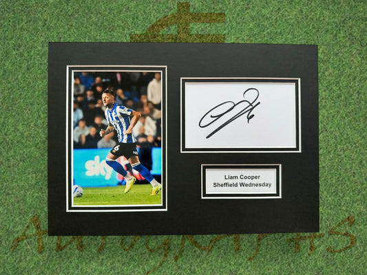 Liam Cooper Signed A4 White Card Mount - Sheffield Wednesday-ZCL Autographs