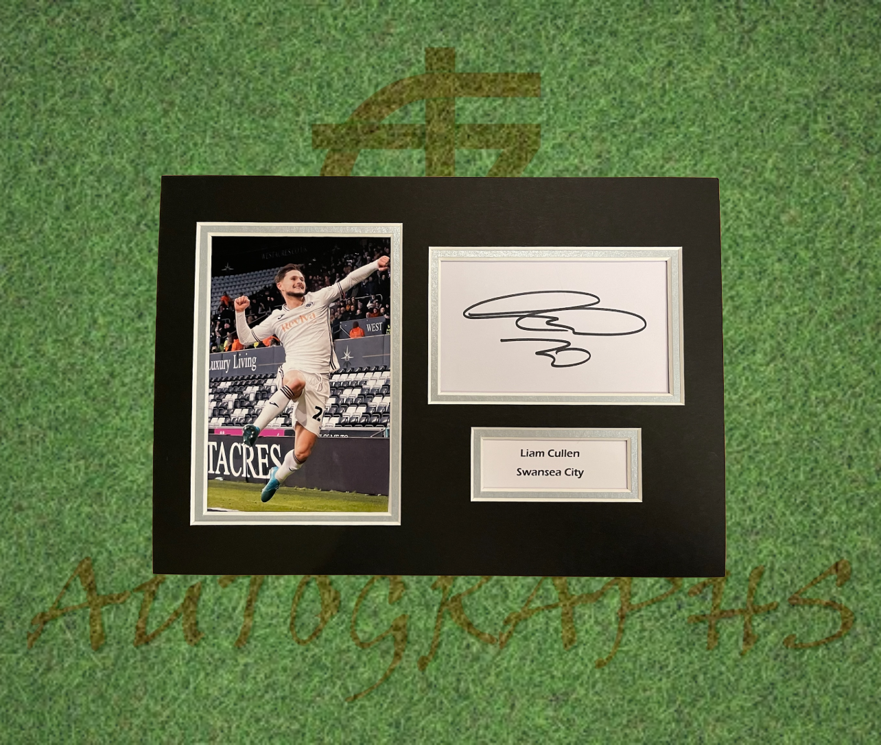 Liam Cullen Swansea City Football Club Signed Presentation Mount Display-Signed Presentation Display-ZCL Autographs-ZCL Autographs