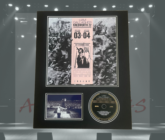 Liam Gallagher Signed Knebworth CD Display 40x50 cm-Signed Music Display-ZCL Autographs-ZCL Autographs