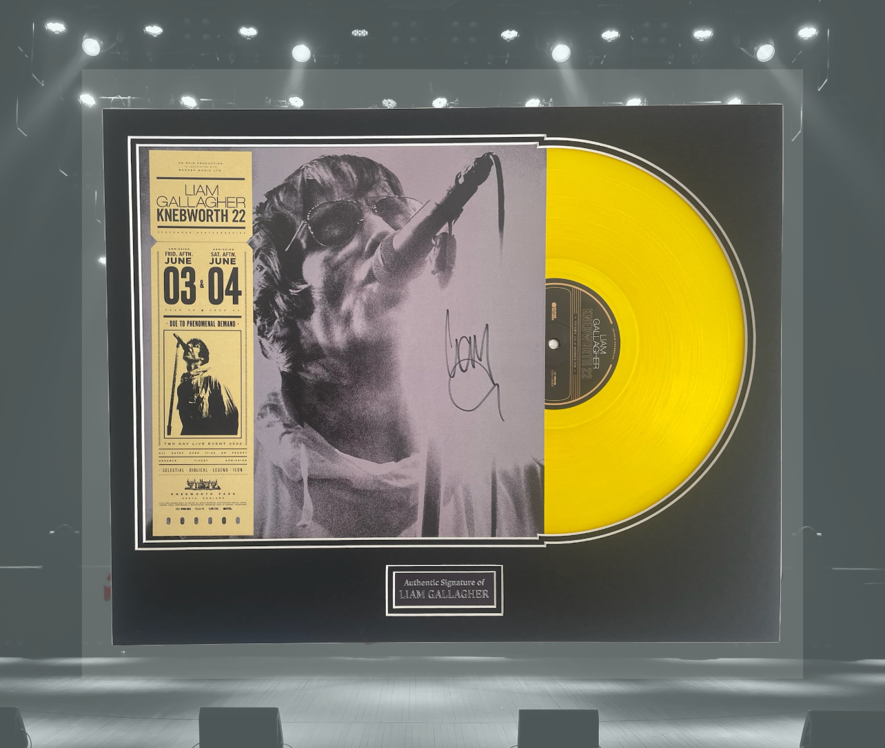 Liam Gallagher Signed Knebworth Vinyl Display-Signed Music Display-ZCL Autographs-ZCL Autographs