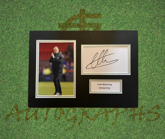 Liam Manning Bristol City Signed Presentation Mount Display-Signed Presentation Display-ZCL Autographs-ZCL Autographs