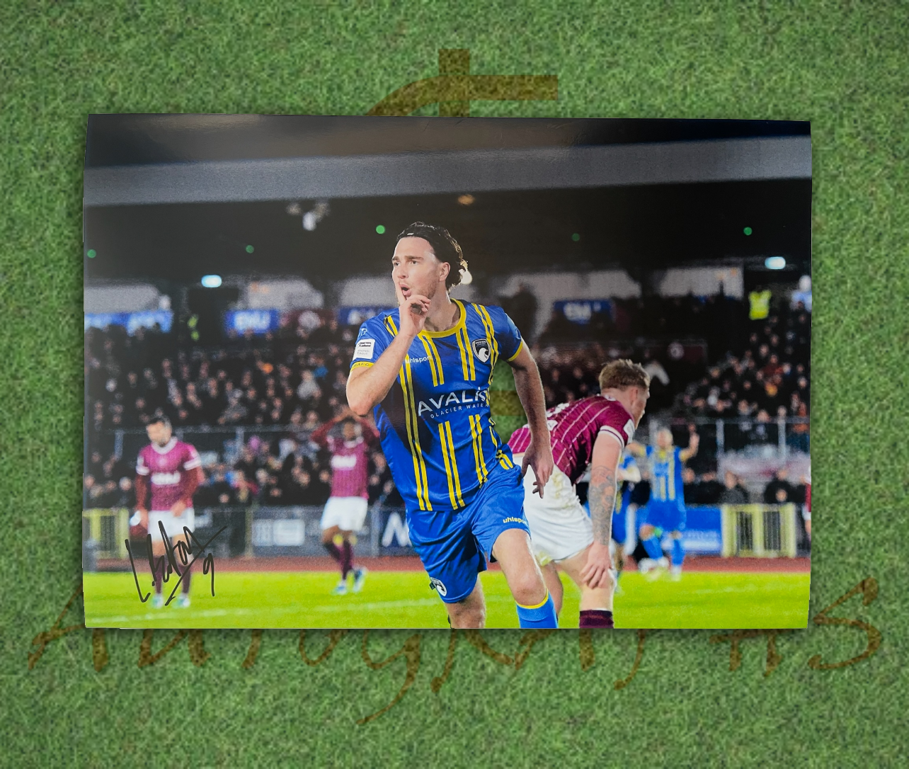 Louis Britton Weston Super Mare AFC Signed A4 Photo