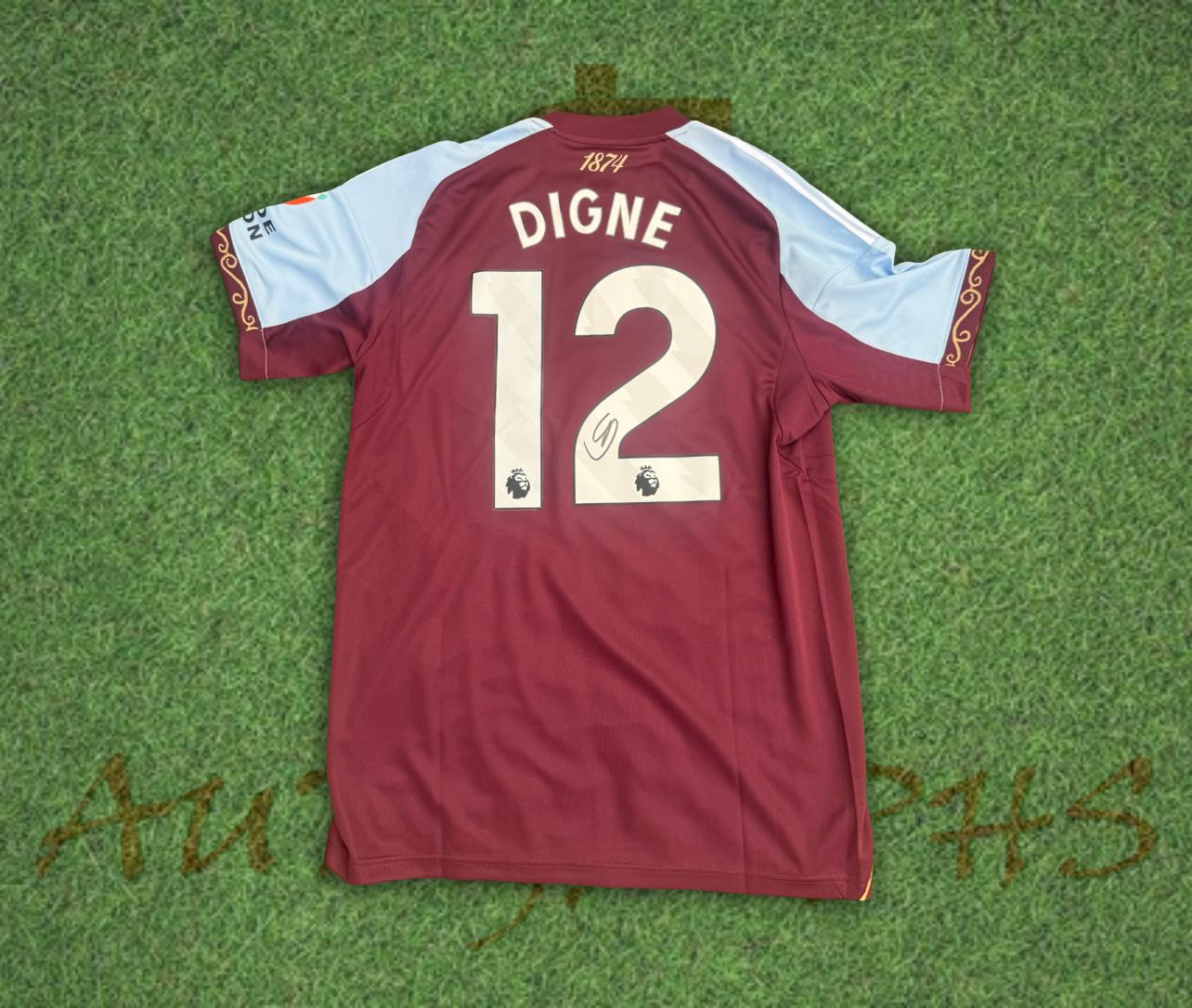 Luca Digne Signed Aston Villa Football 2025/26 Home Shirt