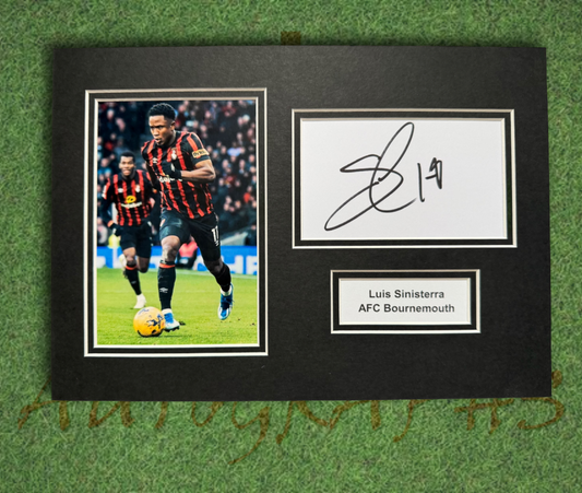 Luis Sinisterra AFC Bournemouth Signed Presentation Mount Display-ZCL Autographs