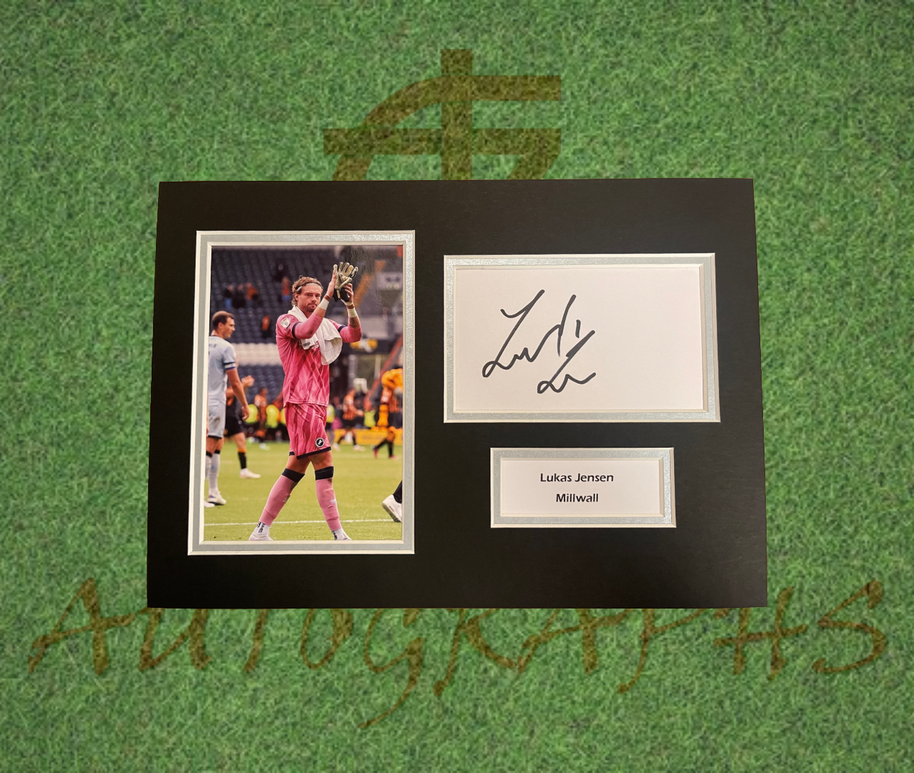 Lukas Jensen Millwall Football Club Signed Presentation Mount Display-Signed Presentation Display-ZCL Autographs-ZCL Autographs
