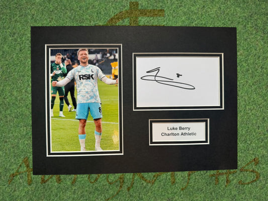 Luke Berry Charlton Athletic Signed Presentation Mount Display-ZCL Autographs
