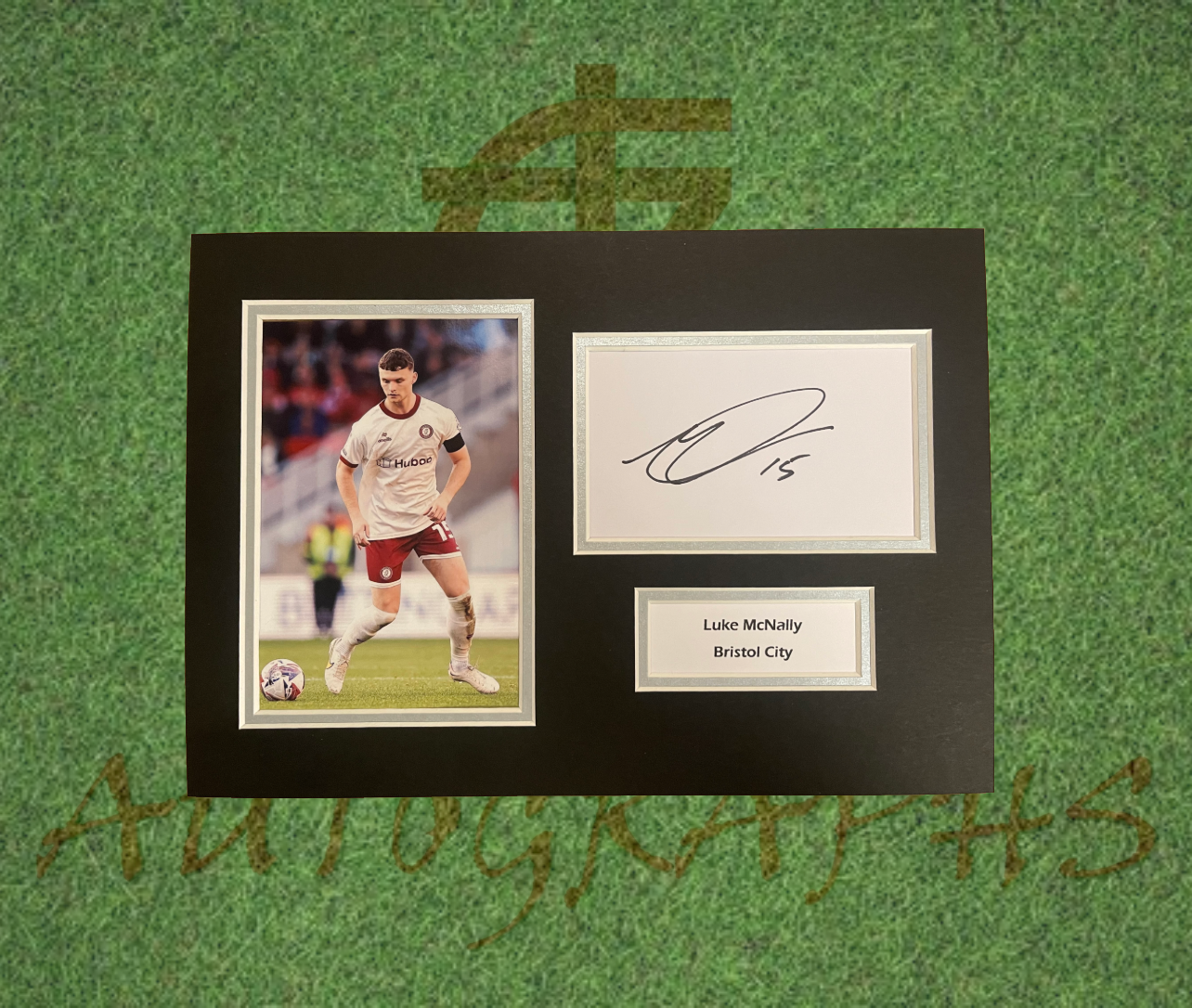 Luke McNally Bristol City Signed Presentation Mount Display-Signed Presentation Display-ZCL Autographs-ZCL Autographs