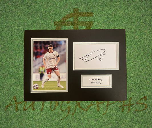 Luke McNally Bristol City Signed Presentation Mount Display-Signed Presentation Display-ZCL Autographs-ZCL Autographs