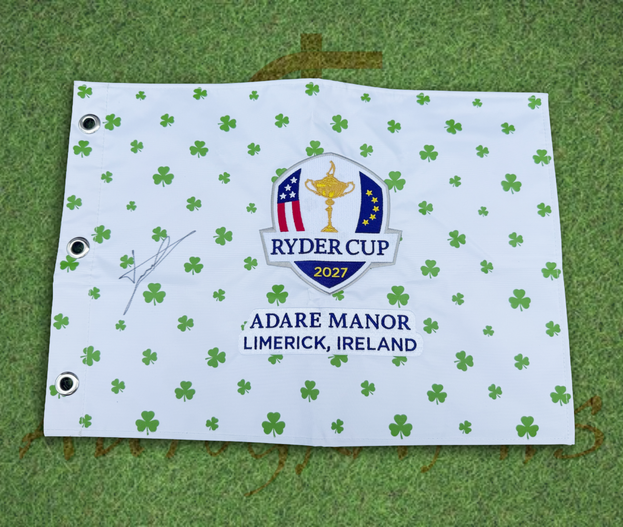 Luke Donald Signed 2027 Ryder Cup Clover Flag