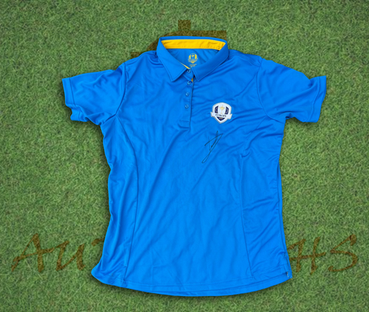 Luke Donald signed 2025 Ryder Cup golf polo-Signed Golf Shirt-ZCL Autographs-ZCL Autographs