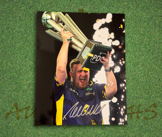 Luke The Nuke Littler Signed Darts Photo