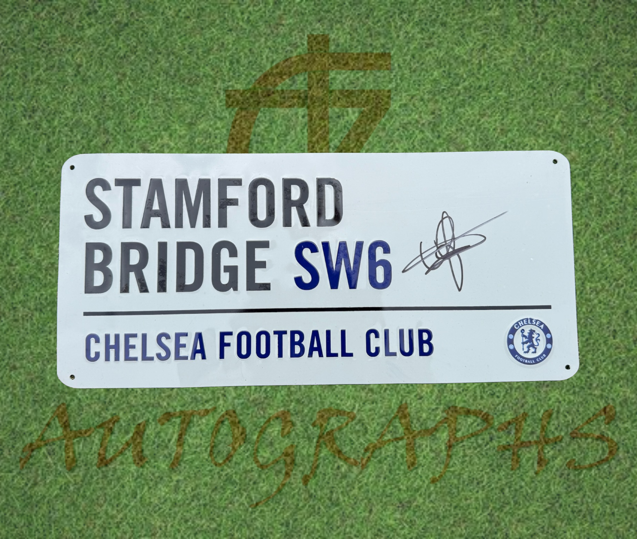 Marcel Desailly Signed Chelsea Football Stamford Bridge Street Sign-Signed Street Sign-ZCL Autographs-ZCL Autographs