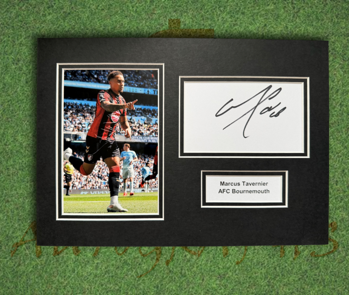 Marcus Tavernier AFC Bournemouth Signed Presentation Mount Display-ZCL Autographs