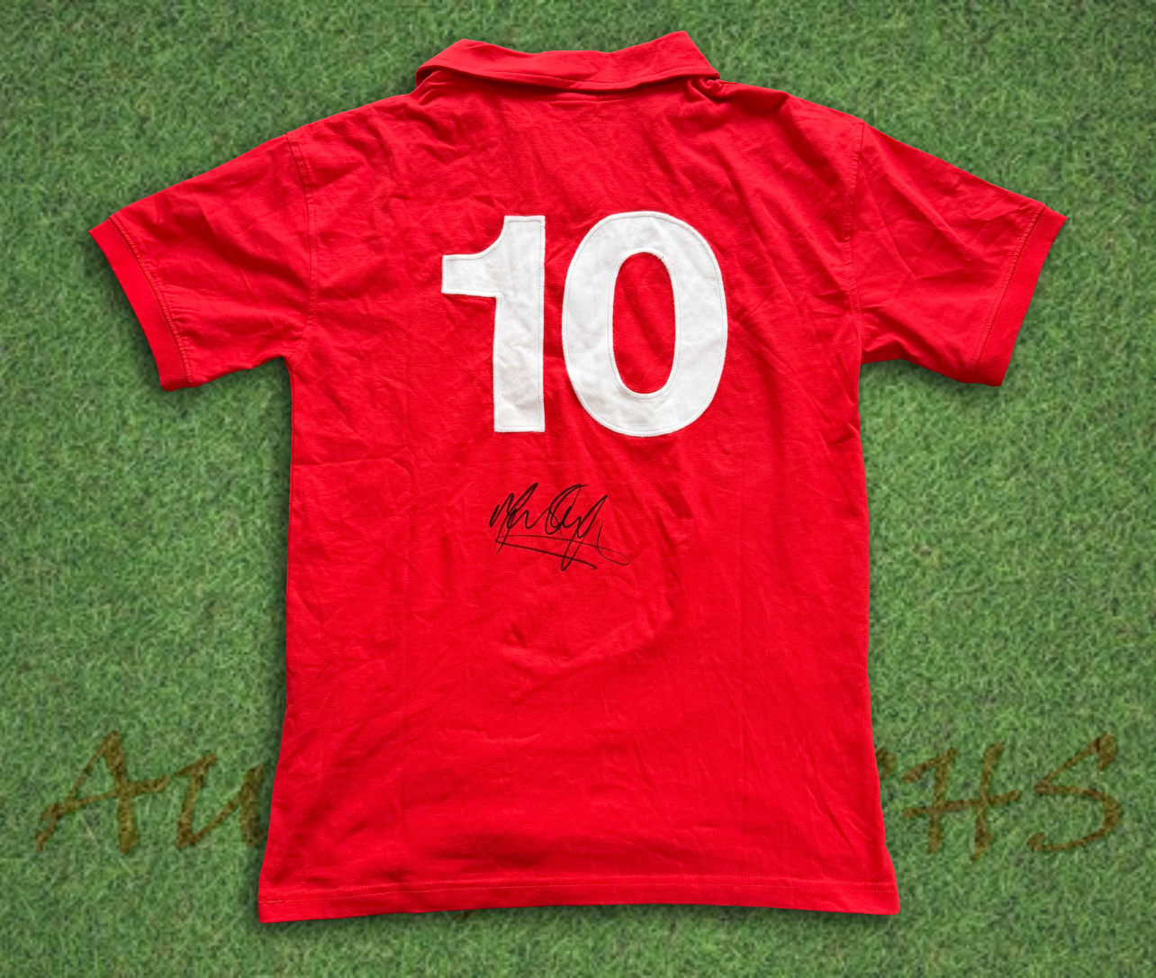 Mark Hughes Wales Back Signed 1976 Football Home Shirt
