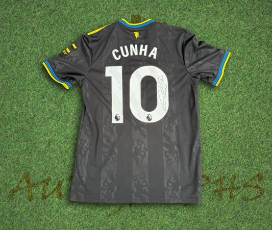 Matheus Cunha Signed Manchester United Football Club 2025/26 Away Shirt