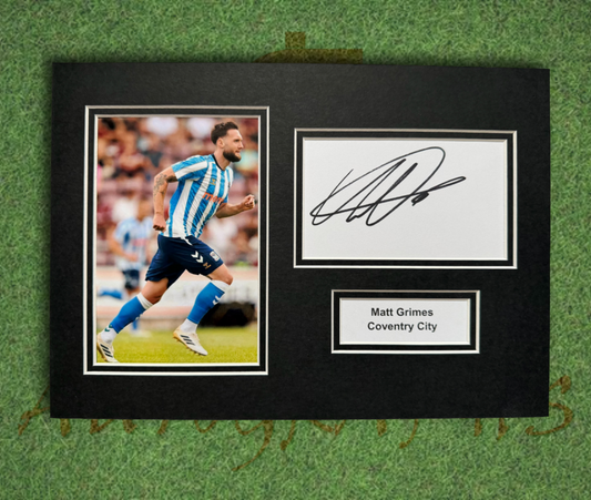 Matt Grimes Coventry City Signed Presentation Mount Display-ZCL Autographs
