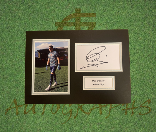 Max O’Leary Bristol City Signed Presentation Mount Display-Signed Presentation Display-ZCL Autographs-ZCL Autographs