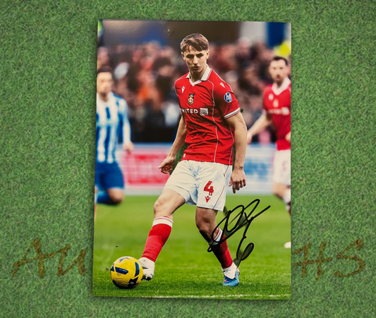 Max Cleworth Wrexham Association Football Club Signed A4 Photo