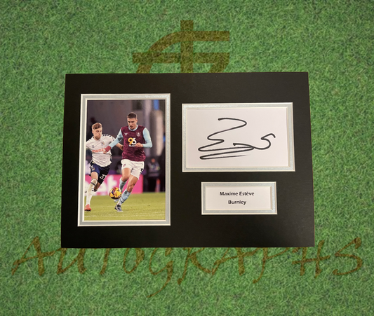Maxime Estève Burnley Signed Presentation Mount Display-Signed Presentation Display-ZCL Autographs-ZCL Autographs
