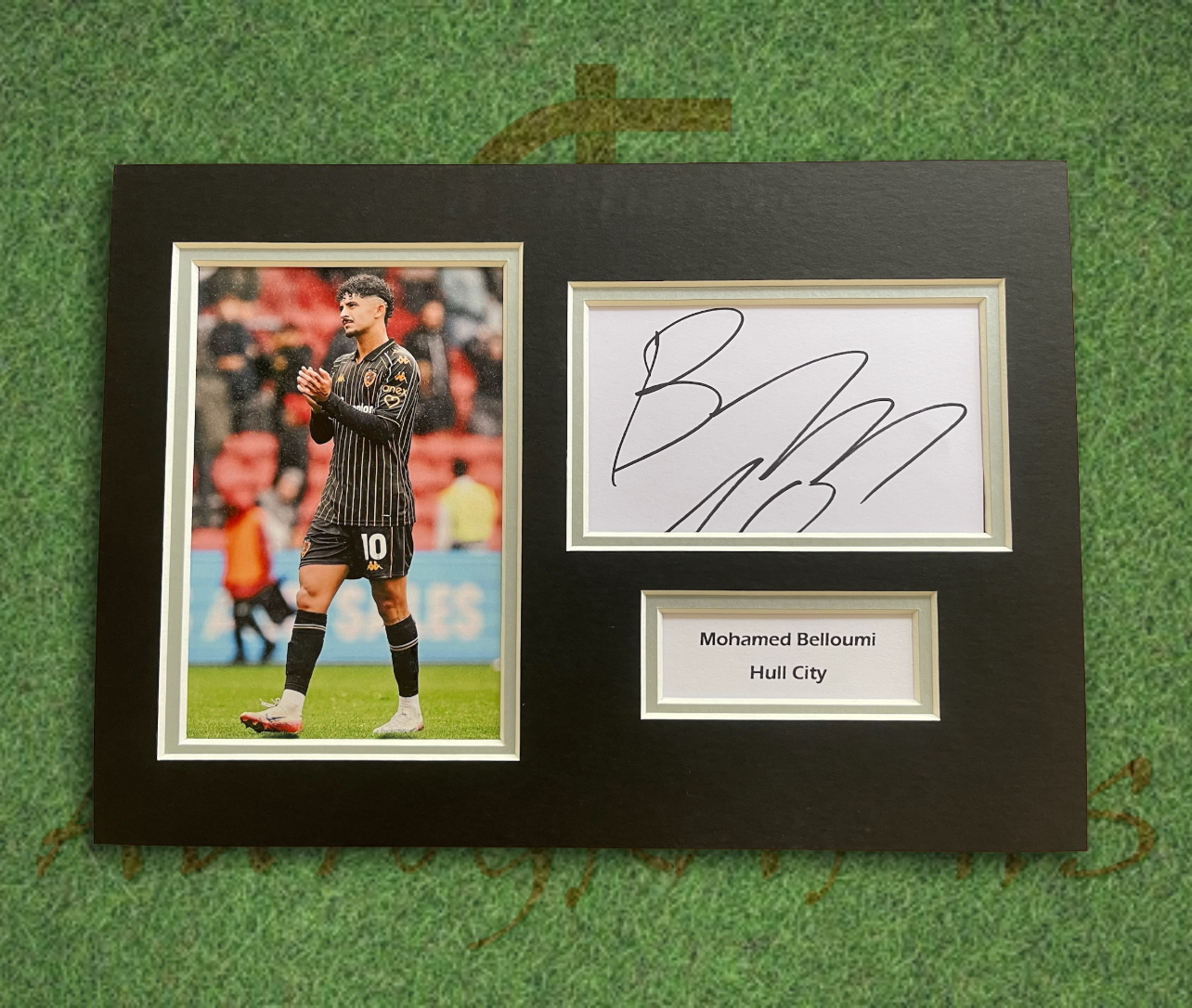 Mohamed Belloumi Hull City Football Club Signed Presentation Mount Display-Signed Presentation Display-ZCL Autographs-ZCL Autographs