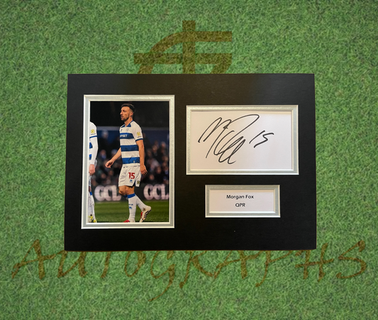 Morgan Fox QPR Signed Presentation Mount Display-Signed Presentation Display-ZCL Autographs-ZCL Autographs