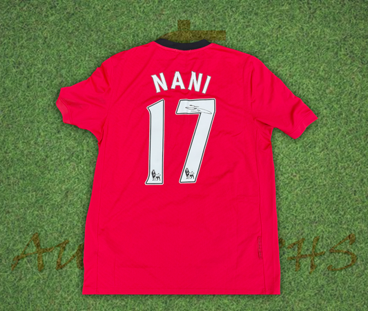 Nani Signed Manchester United 2009/10 Home Shirt-Signed Shirt-ZCL Autographs-Medium-ZCL Autographs