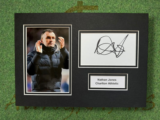 Nathan Jones Charlton Athletic Signed Presentation Mount Display-ZCL Autographs