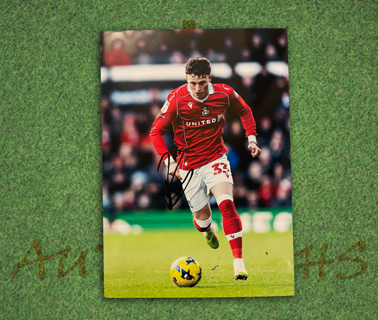Nathan Broadhead Wrexham Association Football Club Signed A4 Photo