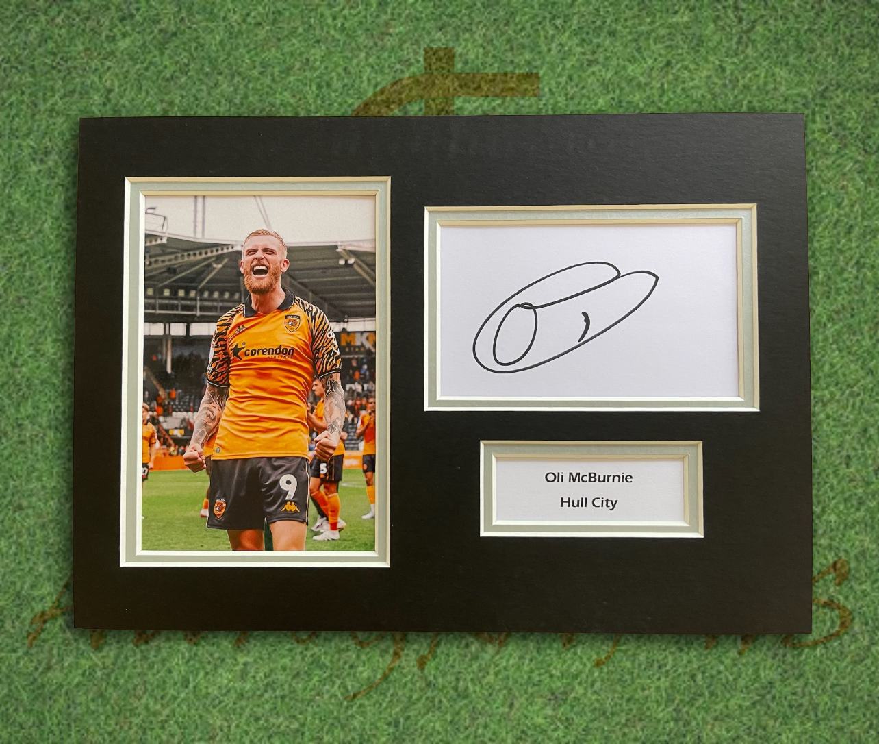 Oli Mcburnie Hull City Football Club Signed Presentation Mount Display-Signed Presentation Display-ZCL Autographs-ZCL Autographs