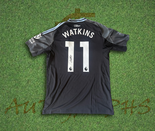 Ollie Watkins Signed Aston Villa Football 2025/26 Away Shirt