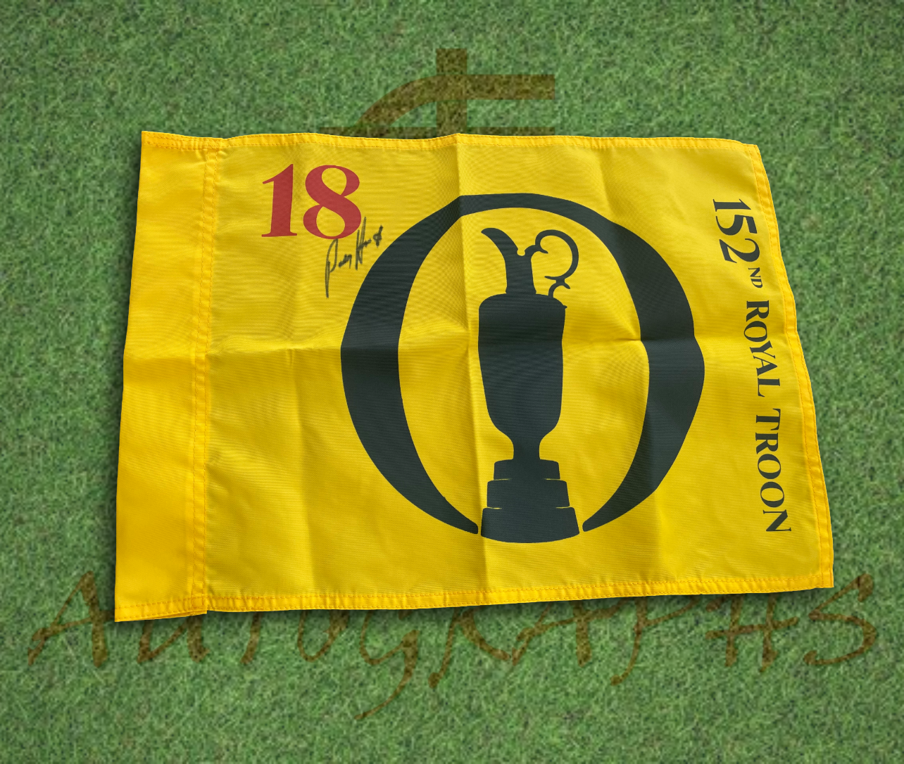 Padraig Harrington Signed The Open Golf Flag-Signed Golf Flag-ZCL Autographs-152nd Open-ZCL Autographs