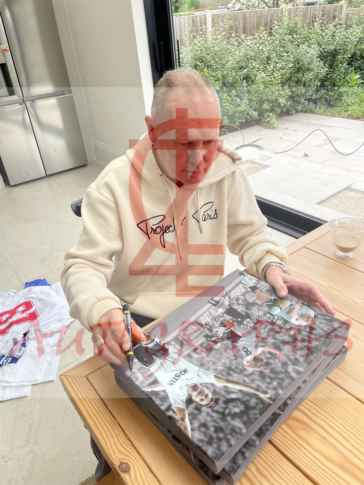 Paul Gascoigne Signed Tottenham Football Canvas Montage 16x12-ZCL Autographs-ZCL Autographs