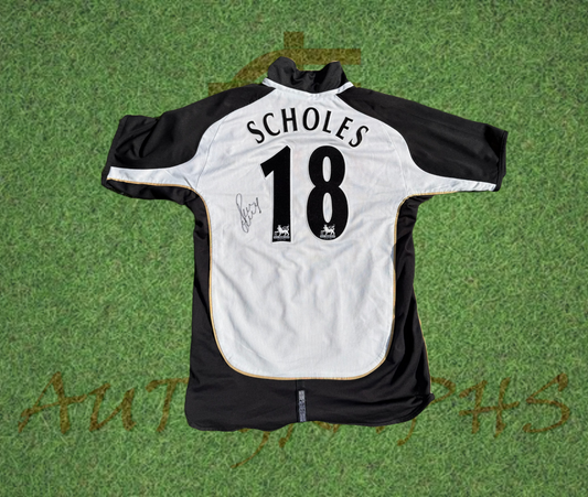 Paul Scholes Signed Manchester United Football Club 2001/02 Away Shirt-Signed Shirt-ZCL Autographs-ZCL Autographs