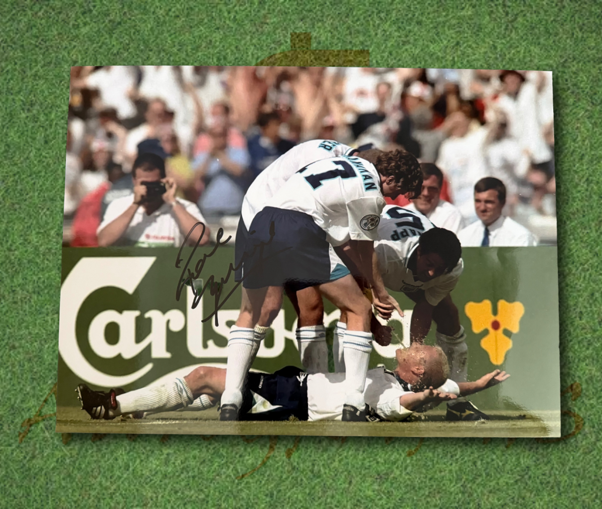 Paul Gascoigne Signed 16x12 England Football Euro 1996 Dentist Chair Photo 10