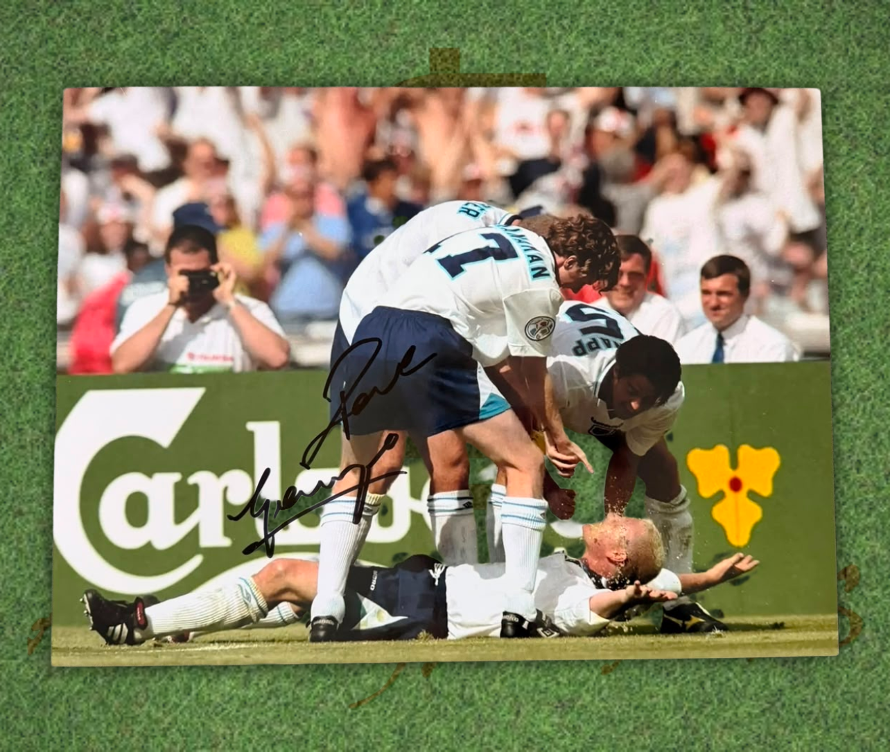 Paul Gascoigne Signed 16x12 England Football Euro 1996 Dentist Chair Photo 4
