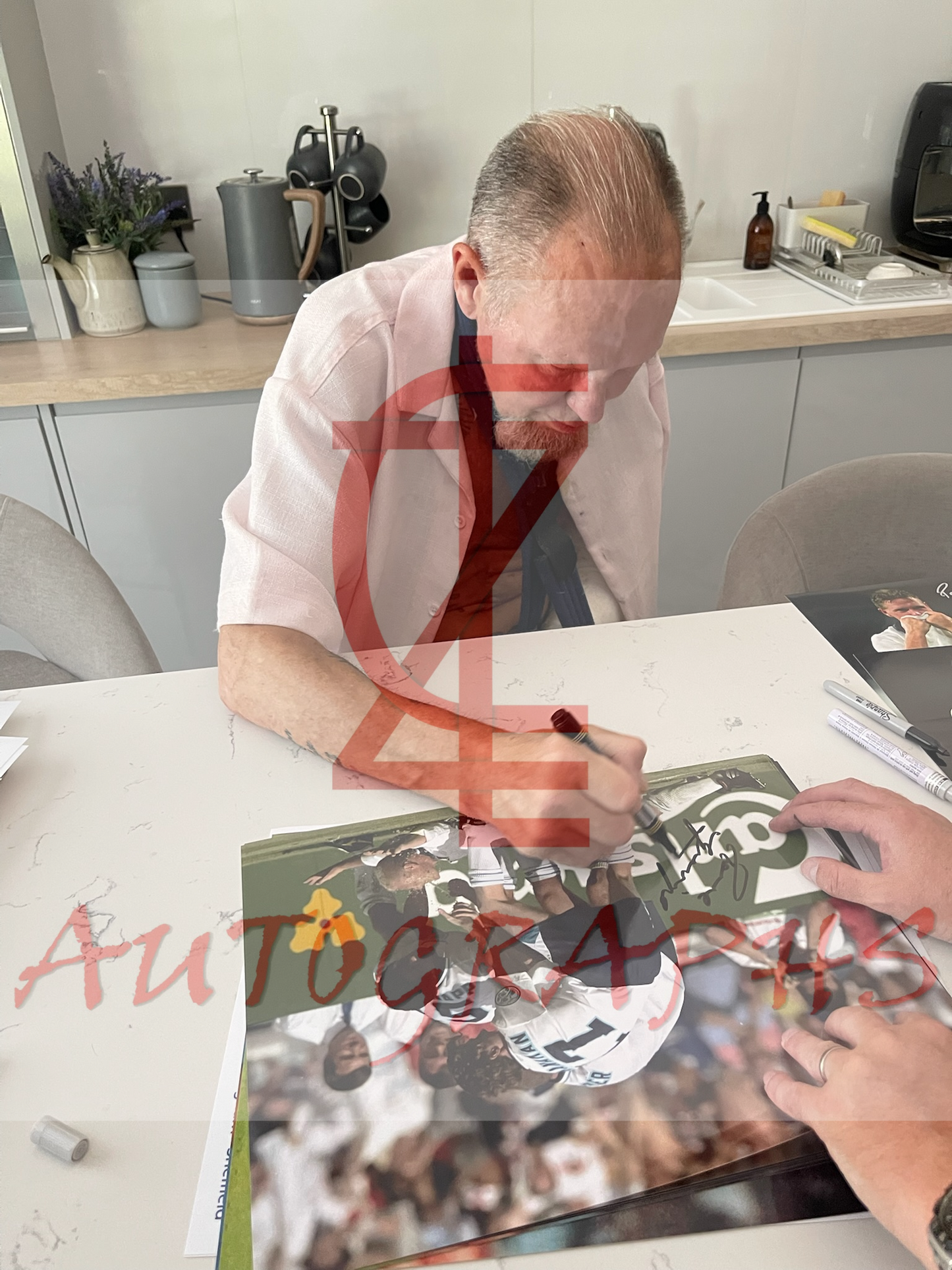 Paul Gascoigne Signed 16x12 England Football Euro 1996 Dentist Chair Photo Proof 2