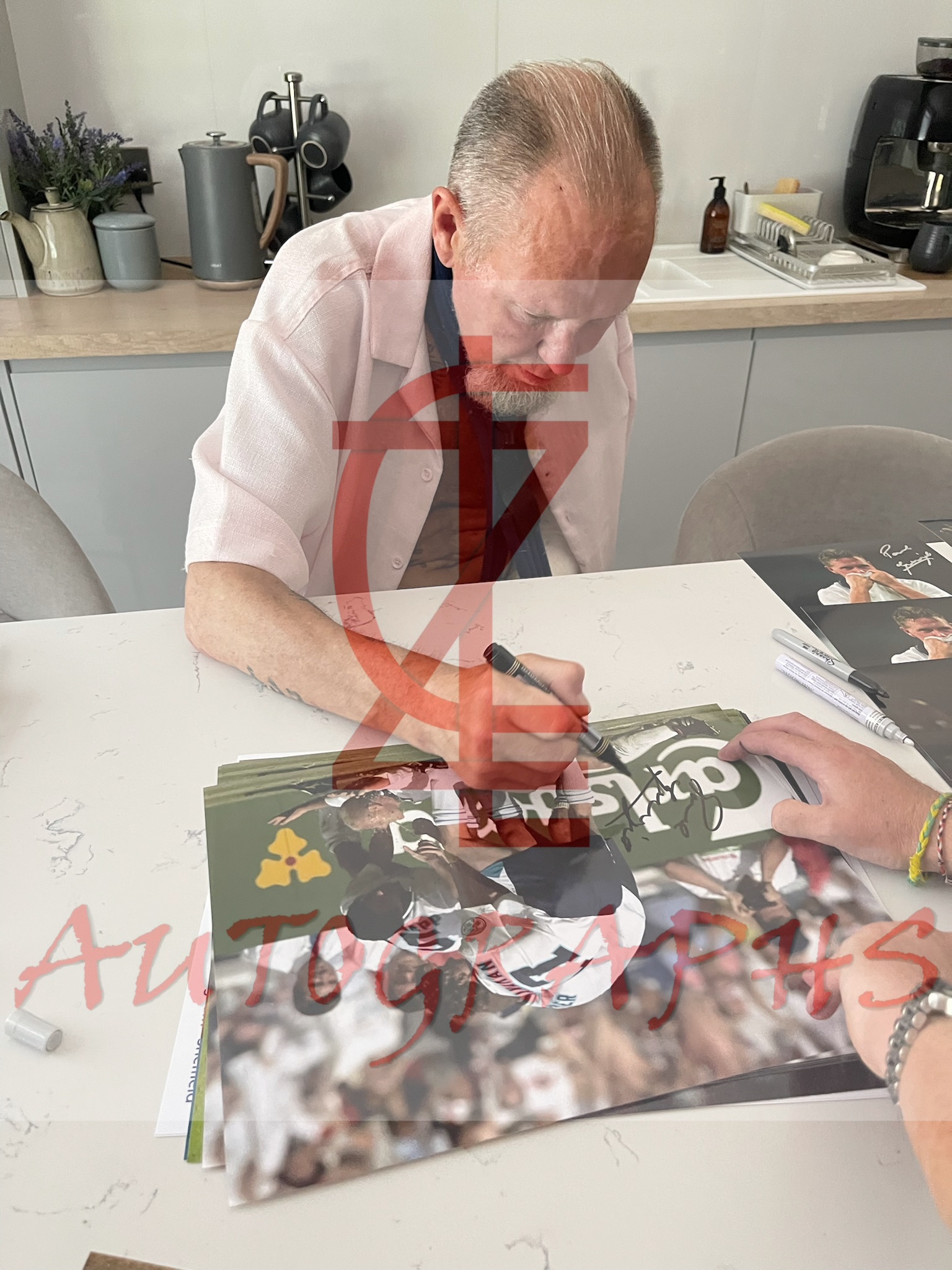 Paul Gascoigne Signed 16x12 England Football Euro 1996 Dentist Chair Photo Proof 3
