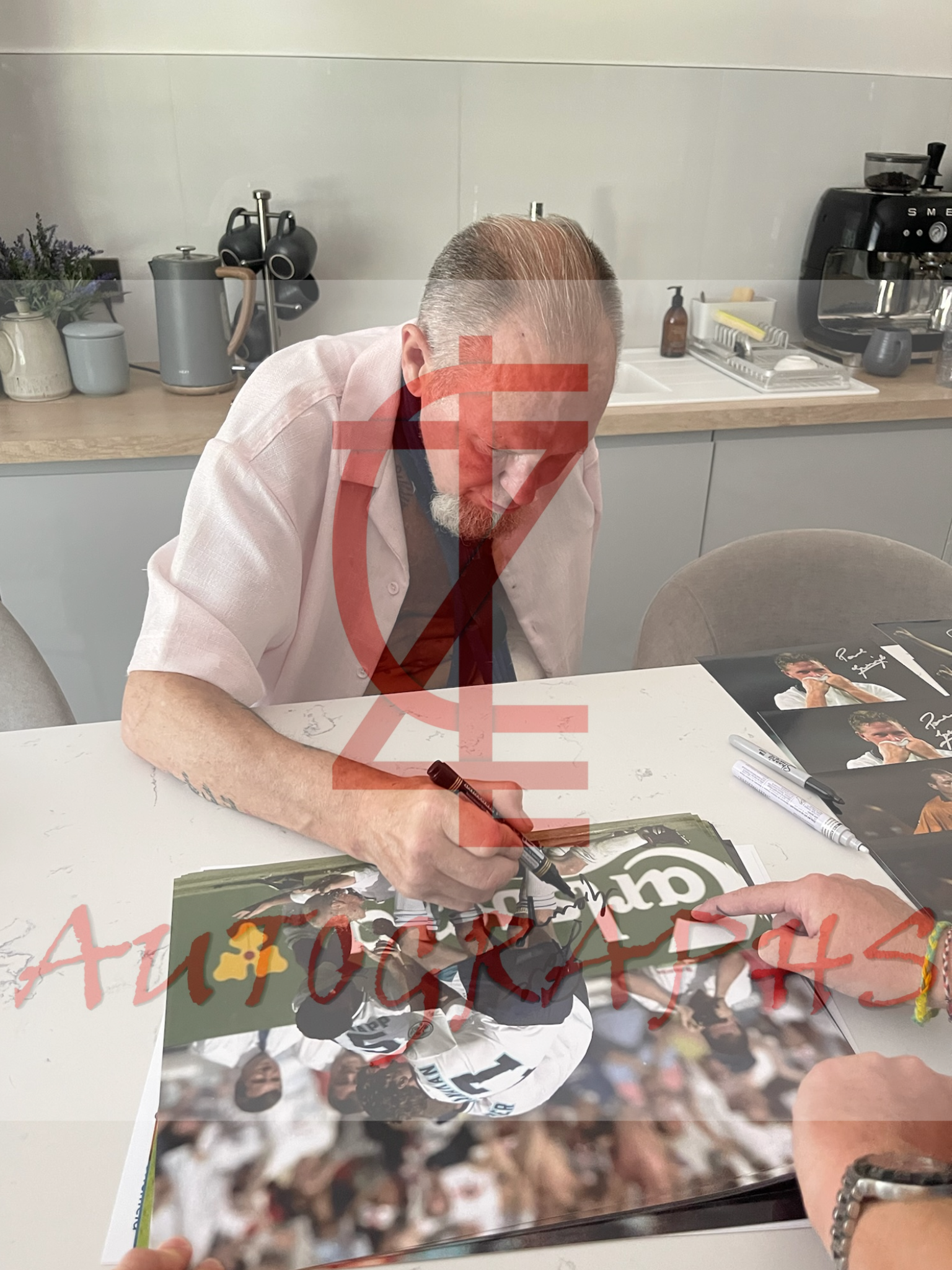 Paul Gascoigne Signed 16x12 England Football Euro 1996 Dentist Chair Photo Proof 4