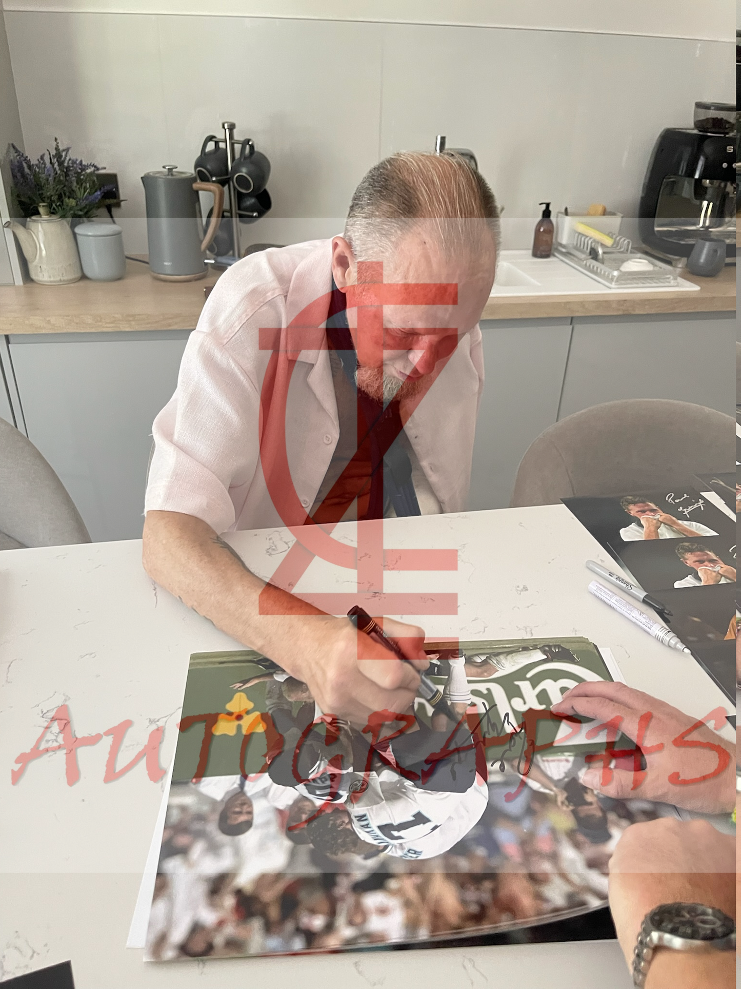 Paul Gascoigne Signed 16x12 England Football Euro 1996 Dentist Chair Photo Proof 5