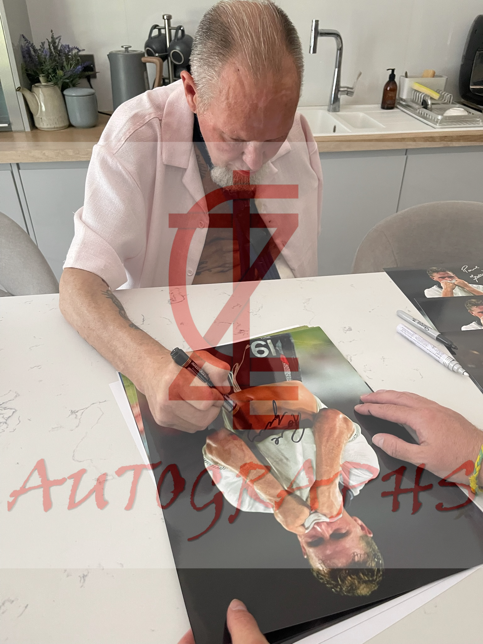 Paul Gascoigne Signed 16x12 England Football Italia 90 Tears Photo Proof Black 1