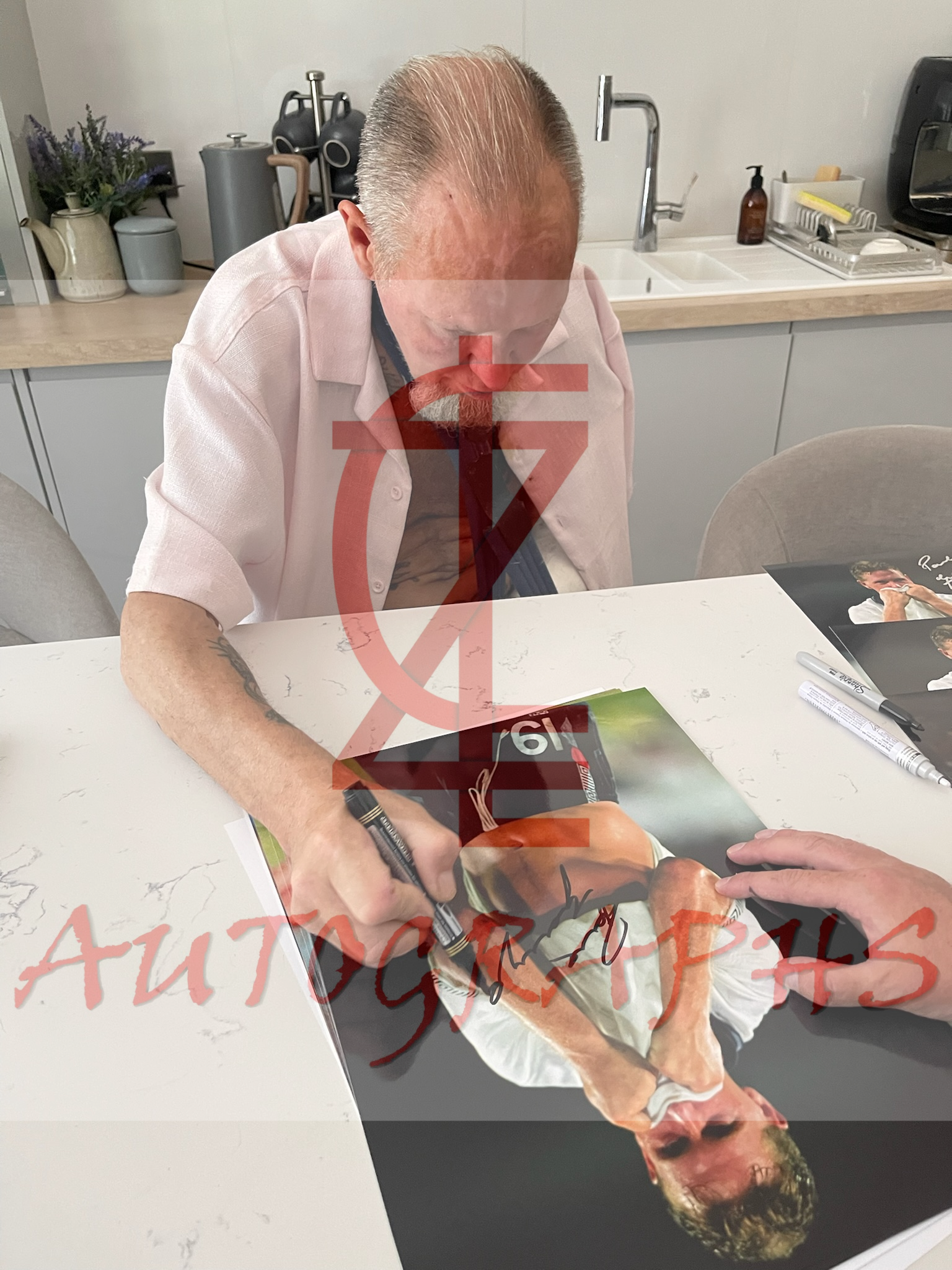 Paul Gascoigne Signed 16x12 England Football Italia 90 Tears Photo Proof Black 2