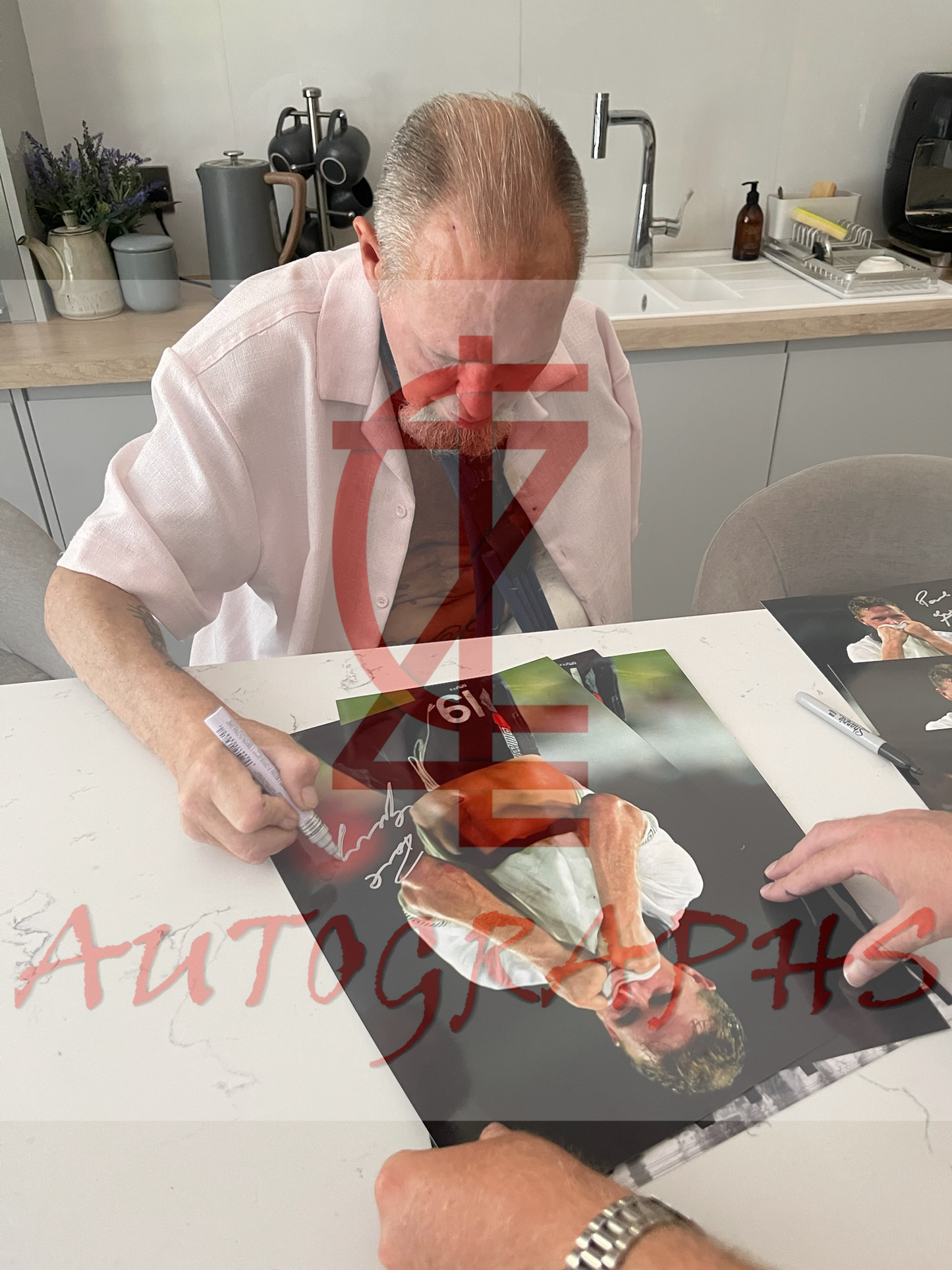 Paul Gascoigne Signed 16x12 England Football Italia 90 Tears Photo Proof Silver 1
