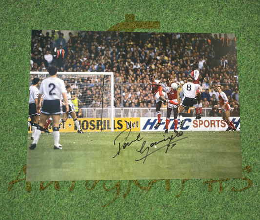 Paul Gascoigne Signed 42x30cm Tottenham Hotspur 1991 FA Cup semi final Goal Photo-Signed Photo-ZCL Autographs-ZCL Autographs