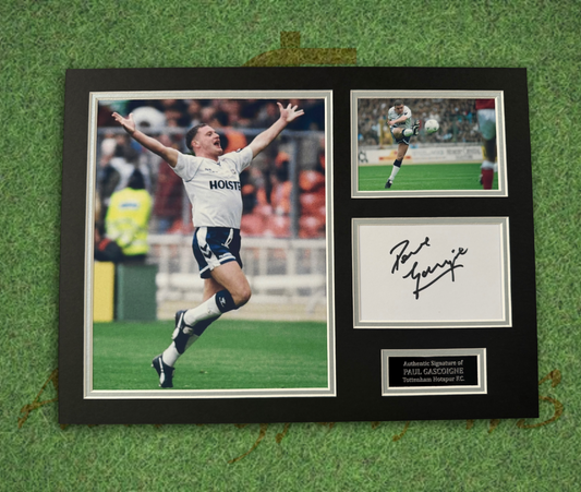 Paul Gascoigne Signed Tottenham Hotspur Football Mount