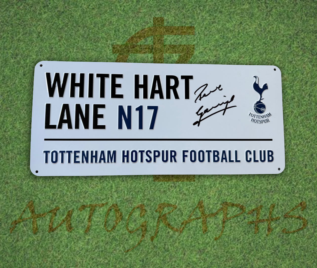 Paul Gascoigne Signed Tottenham Hotspur White Hart Lane Street Sign 1