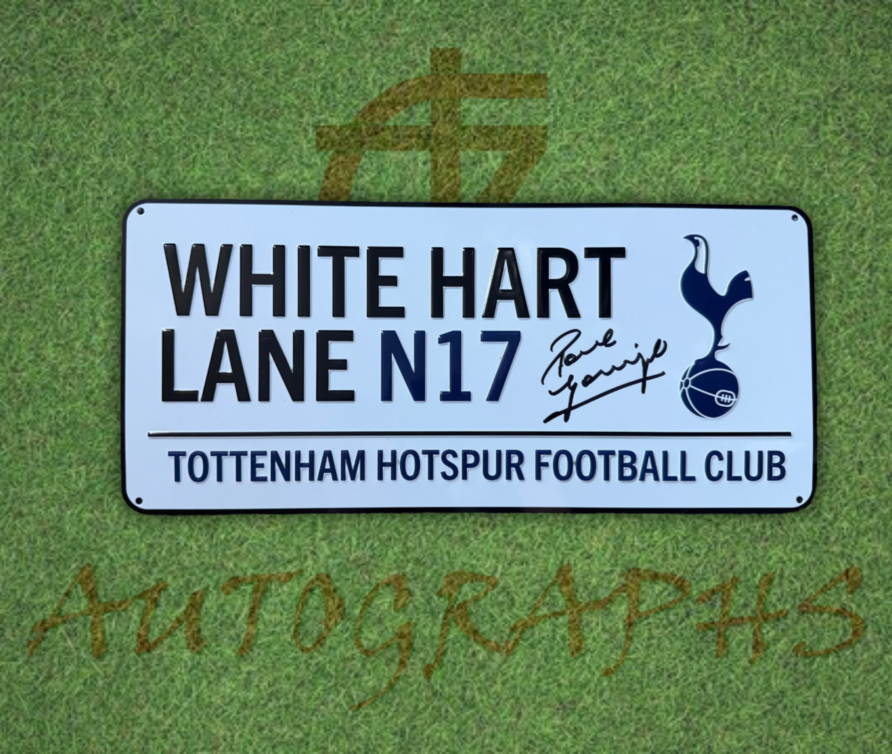 Paul Gascoigne Signed Tottenham Hotspur White Hart Lane Street Sign 3